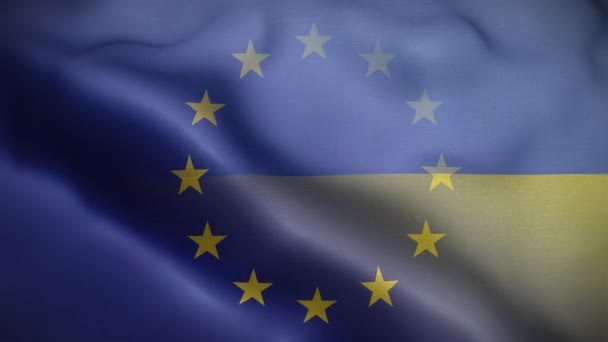 Pozadí Vlajkové Smyčky Ukrajina — Stock video