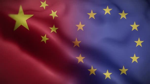 Pozadí Vlajkové Smyčky Číně — Stock video