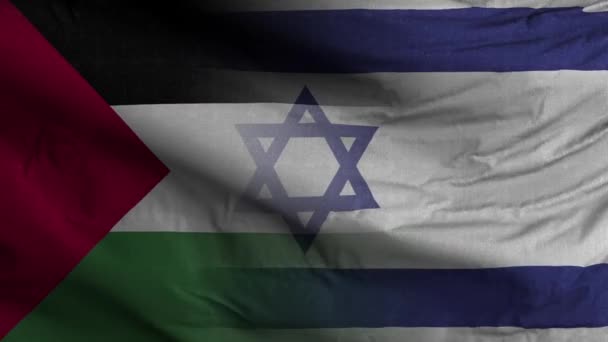 Israel Palestina Bandeira Loop Fundo — Vídeo de Stock