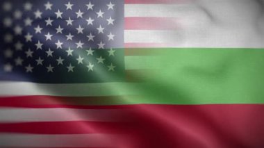 ABD Bulgaristan Bayrak Döngüsü Arkaplan 4K