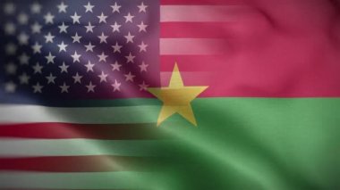 ABD Burkina Faso Bayrak Döngüsü 4K