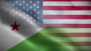 USA Cibuti Bayrak Döngüsü Arkaplan 4K