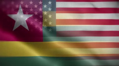 ABD Togo Bayrak Döngüsü Arkaplan 4K