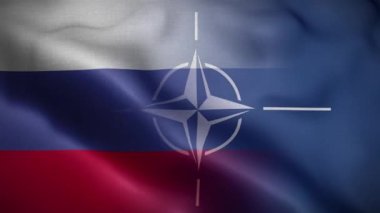NATO Rusya Bayrak Döngüsü Arkaplan 4K