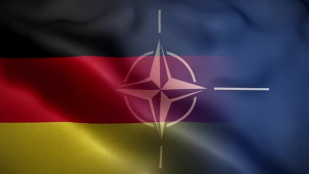 Nato Almanya Bayrak Döngüsü Arkaplan — Stok video