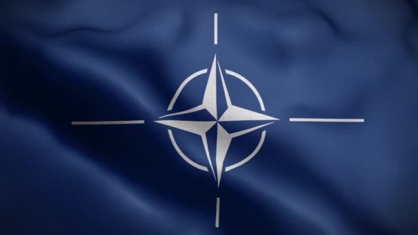 Nato Otan Bayrak Döngüsü Arkaplan — Stok video