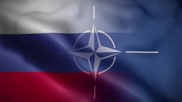 Nato Rusya Bayrak Döngüsü Arkaplan — Stok video