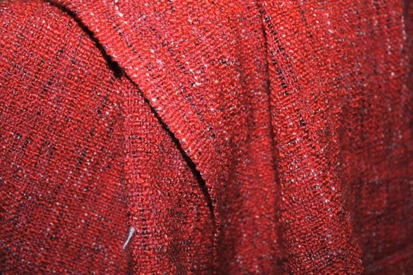 Texture Motif Tissu Rouge — Photo