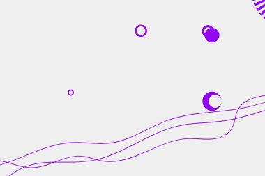 Soyut elementler ve dinamik şekillerle modern arka plan. Çizgiler ve daireler. Renkli beneklerin bileşimleri. Tasarım ve yaratıcı fikirler için şablon.