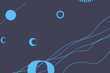 Soyut elementler ve dinamik şekillerle modern arka plan. Çizgiler ve çemberler koyu arkaplan. Renkli beneklerin bileşimleri. Tasarım ve yaratıcı fikirler için şablon.