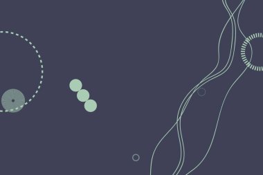 Soyut elementler ve dinamik şekillerle modern arka plan. Çizgiler ve çemberler koyu arkaplan. Renkli beneklerin bileşimleri. Tasarım ve yaratıcı fikirler için şablon.