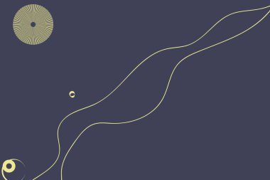 Soyut elementler ve dinamik şekillerle modern arka plan. Çizgiler ve çemberler koyu arkaplan. Renkli beneklerin bileşimleri. Tasarım ve yaratıcı fikirler için şablon.