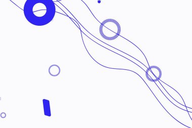 Soyut elementler ve dinamik şekillerle renkli modern arka plan. Çizgiler ve çemberler koyu arkaplan. Renkli beneklerin bileşimleri. Tasarım ve yaratıcı fikirler için şablon.