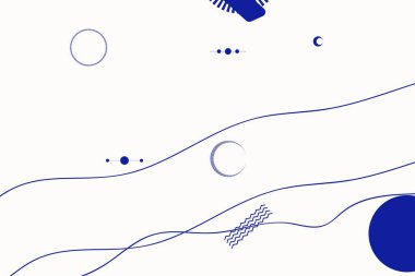 Soyut elementler ve dinamik şekillerle renkli modern arka plan. Çizgiler ve çemberler koyu arkaplan. Renkli beneklerin bileşimleri. Tasarım ve yaratıcı fikirler için şablon.