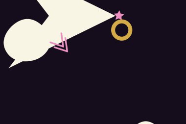 Geometrik soyut elementler ve dinamik şekiller. Renkli noktaların ve çizgilerin bileşimleri. Tasarım ve yaratıcı fikirler için arka plan.