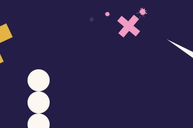 Geometrik soyut elementler ve dinamik şekiller. Renkli noktaların ve çizgilerin bileşimleri. Tasarım ve yaratıcı fikirler için arka plan.