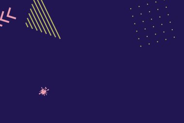 Geometrik komik soyut elementler ve dinamik şekiller. Renkli noktaların ve çizgilerin bileşimleri. Tasarım ve yaratıcı fikirler için arka plan.