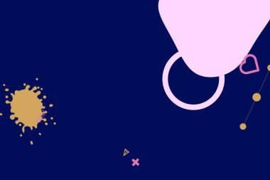 Geometrik komik soyut elementler ve dinamik şekiller. Renkli noktaların ve çizgilerin bileşimleri. Tasarım ve yaratıcı fikirler için arka plan.