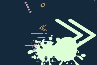 Renkli basit soyut elementler ve dinamik şekiller. Renkli noktaların ve çizgilerin bileşimleri. Tasarım ve yaratıcı fikirler için arka plan.