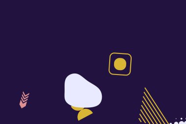 Renkli basit soyut elementler ve dinamik şekiller. Renkli noktaların ve çizgilerin bileşimleri. Tasarım ve yaratıcı fikirler için arka plan.