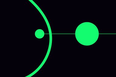 Renkli basit soyut elementler ve dinamik şekiller. Renkli noktaların ve çizgilerin bileşimleri. Tasarım ve yaratıcı fikirler için arka plan.