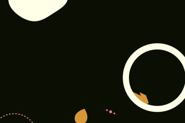 Renkli basit soyut elementler ve dinamik şekiller. Renkli noktaların ve çizgilerin bileşimleri. Tasarım ve yaratıcı fikirler için arka plan.