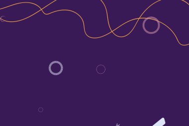 Renkli basit soyut elementler ve dinamik şekiller. Renkli noktaların ve çizgilerin bileşimleri. Tasarım ve yaratıcı fikirler için arka plan.