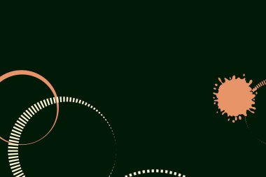 Renkli basit soyut elementler ve dinamik şekiller. Renkli noktaların ve çizgilerin bileşimleri. Tasarım ve yaratıcı fikirler için arka plan.