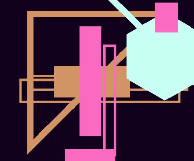 Modern teknoloji işi soyut üçgenler ve kare basit kapak tasarımı. Sunum için kapak tasarımı şablonu, broşür, katalog, poster, kitap, dergiler.