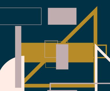 Modern teknoloji işi soyut üçgenler ve kare basit kapak tasarımı. Sunum için kapak tasarımı şablonu, broşür, katalog, poster, kitap, dergiler.