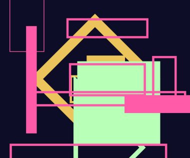 Modern teknoloji işi soyut üçgenler ve kare basit kapak tasarımı. Sunum için kapak tasarımı şablonu, broşür, katalog, poster, kitap, dergiler.