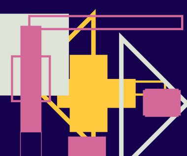 Modern teknoloji işi soyut üçgenler ve kare basit kapak tasarımı. Sunum için kapak tasarımı şablonu, broşür, katalog, poster, kitap, dergiler.