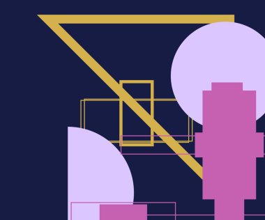 Modern teknoloji işi soyut üçgenler ve kare basit kapak tasarımı. Sunum için kapak tasarımı şablonu, broşür, katalog, poster, kitap, dergiler.