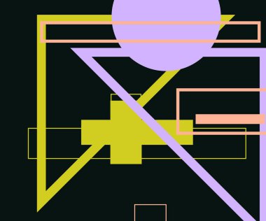 Modern teknoloji işi soyut üçgenler ve kare basit kapak tasarımı. Sunum için kapak tasarımı şablonu, broşür, katalog, poster, kitap, dergiler.