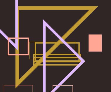 Modern teknoloji işi soyut üçgenler ve kare basit kapak tasarımı. Sunum için kapak tasarımı şablonu, broşür, katalog, poster, kitap, dergiler.