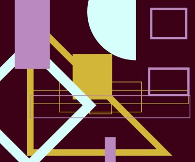 Modern teknoloji işi soyut üçgenler ve kare basit kapak tasarımı. Sunum için kapak tasarımı şablonu, broşür, katalog, poster, kitap, dergiler.