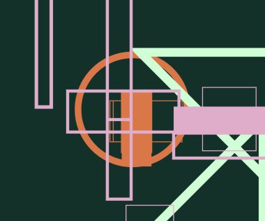 Modern teknoloji işi soyut üçgenler ve kare basit kapak tasarımı. Sunum için kapak tasarımı şablonu, broşür, katalog, poster, kitap, dergiler.