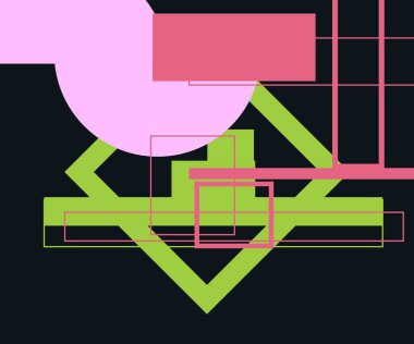 Modern teknoloji işi soyut üçgenler ve kare basit kapak tasarımı. Sunum için kapak tasarımı şablonu, broşür, katalog, poster, kitap, dergiler.