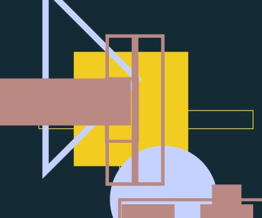 Modern teknoloji işi soyut üçgenler ve kare basit kapak tasarımı. Sunum için kapak tasarımı şablonu, broşür, katalog, poster, kitap, dergiler.