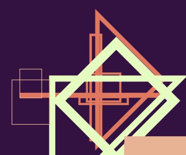 Modern teknoloji işi soyut üçgenler ve kare basit kapak tasarımı. Sunum için kapak tasarımı şablonu, broşür, katalog, poster, kitap, dergiler.