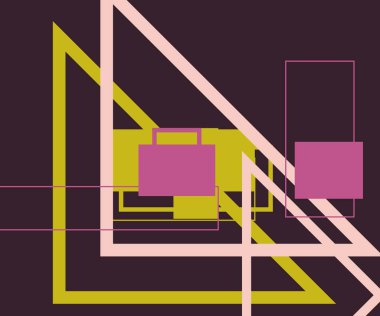 Modern teknoloji işi soyut üçgenler ve kare basit kapak tasarımı. Sunum için kapak tasarımı şablonu, broşür, katalog, poster, kitap, dergiler.