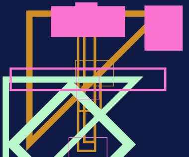 Modern teknoloji işi soyut üçgenler ve kare basit kapak tasarımı. Sunum için kapak tasarımı şablonu, broşür, katalog, poster, kitap, dergiler.