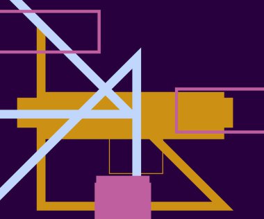 Modern teknoloji işi soyut üçgenler ve kare basit kapak tasarımı. Sunum için kapak tasarımı şablonu, broşür, katalog, poster, kitap, dergiler.