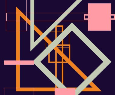 Modern teknoloji işi soyut üçgenler ve kare basit kapak tasarımı. Sunum için kapak tasarımı şablonu, broşür, katalog, poster, kitap, dergiler.