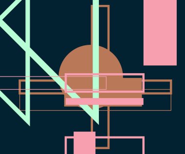 Modern teknoloji işi soyut üçgenler ve kare basit kapak tasarımı. Sunum için kapak tasarımı şablonu, broşür, katalog, poster, kitap, dergiler.