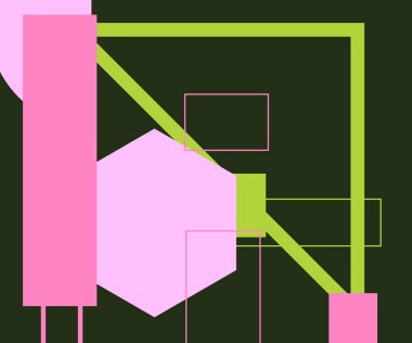 Modern teknoloji işi soyut üçgenler ve kare basit kapak tasarımı. Sunum için kapak tasarımı şablonu, broşür, katalog, poster, kitap, dergiler.