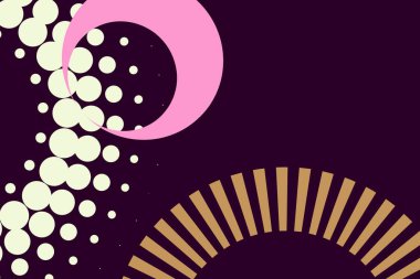 Renkli daire şekilleri. Sunum için kapak tasarımı şablonu, broşür, katalog, poster, kitap, dergiler.