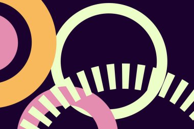 Renkli daire şekilleri. Sunum için kapak tasarımı şablonu, broşür, katalog, poster, kitap, dergiler.