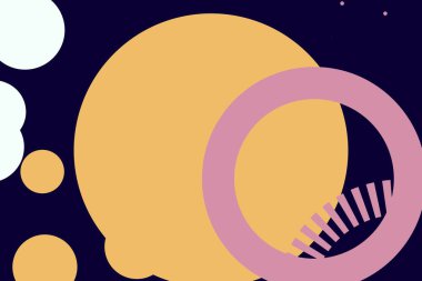 Renkli daire şekilleri. Sunum için kapak tasarımı şablonu, broşür, katalog, poster, kitap, dergiler.