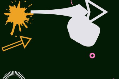 Geomerik renkli şekiller. Modern iş soyut kapak tasarımı